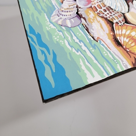 Shells Paint by Number Finished Acrylic Painting Finished 14 by 11 - Picture 5 of 17